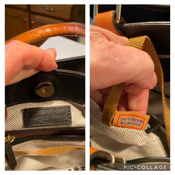 DB Black Barlow Florentine Leather Satchel Crossbody,Tote, Cover & Reg Paper - Picture 2 of 10